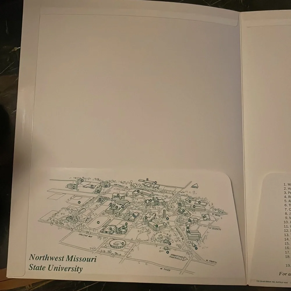 Vintage Northwest Missouri State University folder